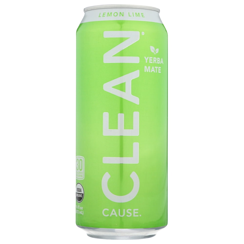 Clean Cause Yerba Mate Lemon Lime Clean, 16 Fz