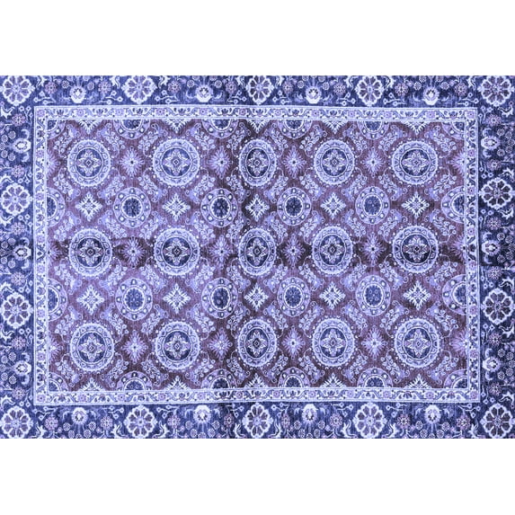 Ahgly Company Indoor Rectangle Oriental Blue Traditional Area Rugs, 2' x 4'