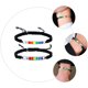 thumbnail image 3 of 1 par de cuerdas manuales de nylon amantes ajustables pulseras de brazaletes de arco iris pulseras, 3 of 6