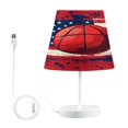 thumbnail image 2 of LED Desk Lamp Basketball and American Flag Table Nightstand Lamps with 3 Color Temperatures for Home Bedroom Living Room Decor 6x11, 2 of 8