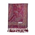 thumbnail image 3 of CosplaySpa Luxurious Silk Blend Pashmina Shawl Scarf for Fall Season, Paisley, 3 of 6