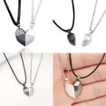 thumbnail image 3 of HOOUN Magnetic Couple Heart Necklaces Sweater Chain Fashion Jewelry Lovers Gifts -2, 3 of 9
