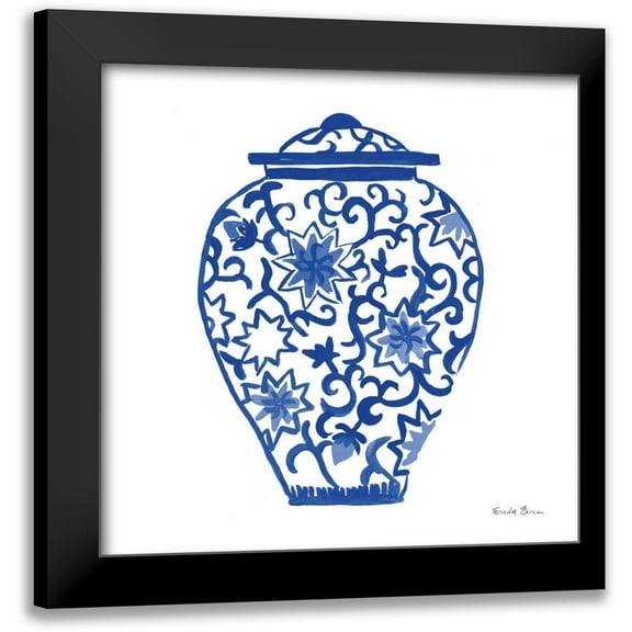 Zaman, Farida 12x12 Black Modern Framed Museum Art Print Titled - Chinoiserie III