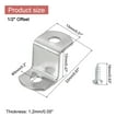 thumbnail image 2 of Uxcell Clips de lienzo, Clips de espejo para enmarcar fotos en forma de Z, Clips de montaje de pintura de lienzo con agujeros de montaje y tornillos 1/2" Offset 35, 2 of 5