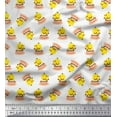 thumbnail image 1 of Soimoi Rayon Crepe Fabric Cup,Plate & Chick Cartoon Decor Fabric Printed Yard 46 Inch Wide, 1 of 3
