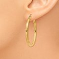 thumbnail image 3 of 14K Yellow Gold Earring Hoop Women'S 35 mm Polished 2.5Mm Tube Earrings, 3 of 4