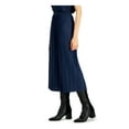 thumbnail image 3 of Alfani Womens Solid Midi Pleated Dress, Blue, Large, 3 of 4