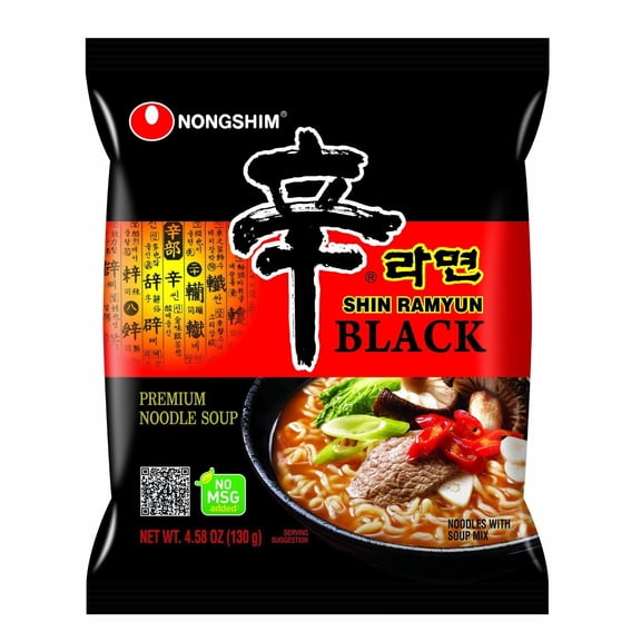 Nong Shim - Shin Ramyun Black Instant Noodles - 4.58 Oz, Case of 4