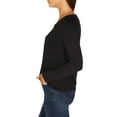 thumbnail image 3 of Sanctuary Clothing Womens Side Twist Front Basic T-Shirt, Black, X-Large, 3 of 3