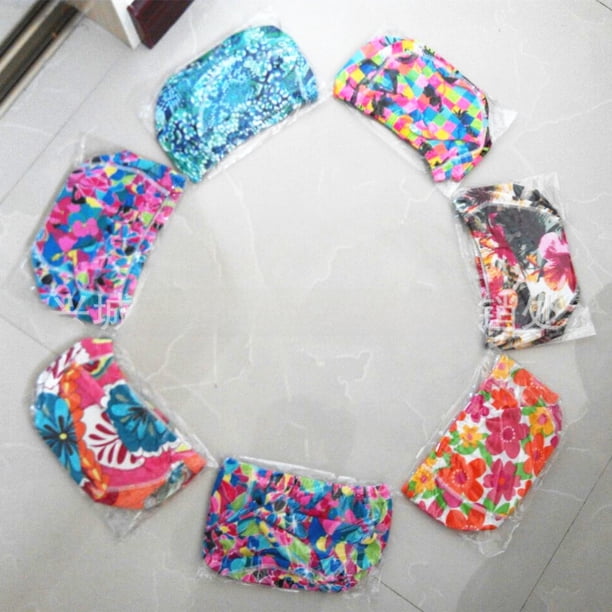 Gorro de baño para adultos y hombres, gorro de baño de cinco líneas, cómodo, sin cabeza, para piscina, gorro de tela para mujer, color negro, color sólido