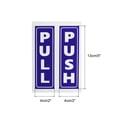 thumbnail image 2 of Unique Bargains 2'x5' PVC Adhesive Vertical Push Pull Door Sign Blue 2 Set, 2 of 7