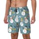 thumbnail image 1 of Fotbe Snowflake Scarf Snowman Traje de Baño para Hombre – Shorts de Natación de Secado Rápido con Forro y Bolsillos-Large, 1 of 6