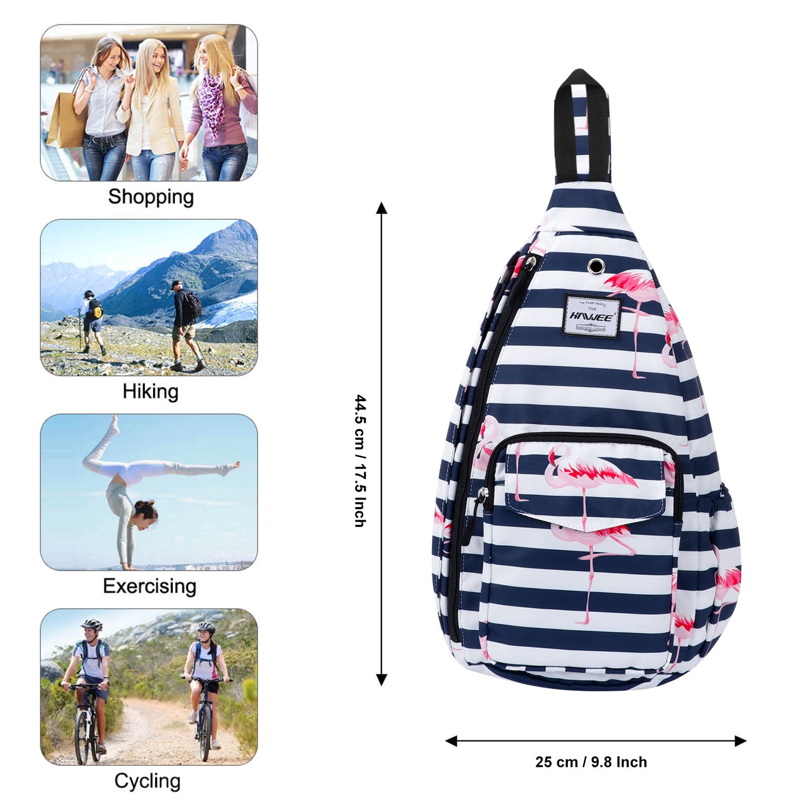 Duryarhall Anti-water Chest Bag Ramage Crossbody Sling Bag For Women
