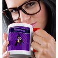 thumbnail image 2 of 3drose, Word Mysterious, Black Cat and Little Witch, Purple and Black, 15oz Two-tone Red Mug, 2 of 6