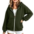 thumbnail image 3 of happyYEE Kids Full Zip up Hoodie, Fleece Hooded Sweatshirt Jacket with Pockets, Oversized Long Sleeve Zipper Hooded Outerwear for Boys Girls,5-6 Years, 3 of 9