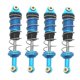 thumbnail image 2 of Amortiguadores RC Hugo 4 piezas de repuesto de Metal para camiones escala MN86 1/12 Azul, 2 of 9
