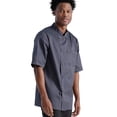 thumbnail image 3 of Chef Works Men's Volnay Chef Coat, Charcoal Poly Cotton Chef Jacket with Thermometer Pocket, Medium, 3 of 6