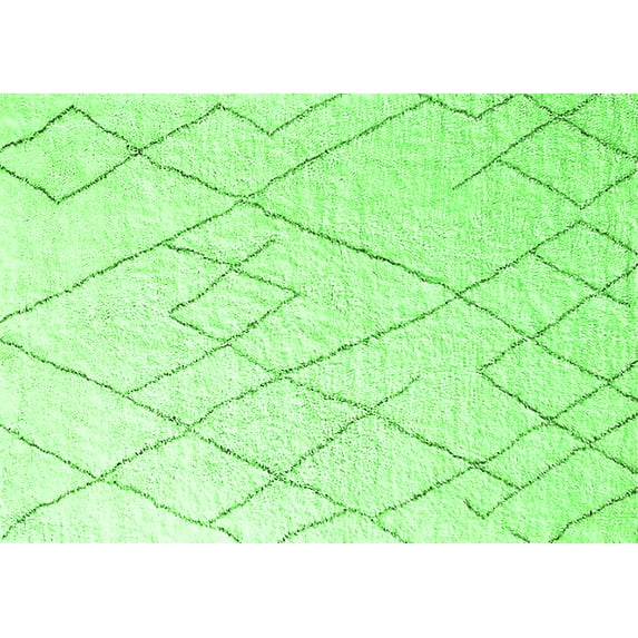 Ahgly Company Indoor Rectangle Oriental Green Industrial Area Rugs, 2' x 5'