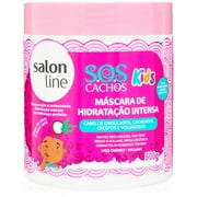 SOS Curls Kids Intense Moisturizing Mask Salon Line: Curly and Wavy Hair Moisturized and Defined 500g(17.63 Oz)