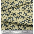 thumbnail image 2 of Soimoi Beige Rayon Crepe Fabric Cat Animal Printed Craft Fabric by the Yard 46 Inch Wide, 2 of 3