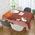 thumbnail image 4 of SKYSONIC 60"x60" Square Tablecloth with Christmas Deer Animal Prints, Anti-Wrinkle and Smooth Table Cloth for Kitchen/Home/Dinning Wedding Decoration, 4 of 7