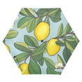 thumbnail image 6 of Lemon Leaves Compact Folding Umbrella for Rain Windproof Travel Umbrella UPF 50+ Lightweight Packable Arc Size, 6 of 8