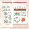 thumbnail image 2 of Water Soluble Embroidery Patterns with Color for Beginners Easter Blessing 4 Sheets with 24pcs Wash Away Embroidery Pattern Stabilizer for Hand Sewing Women Adults diy, 2 of 9