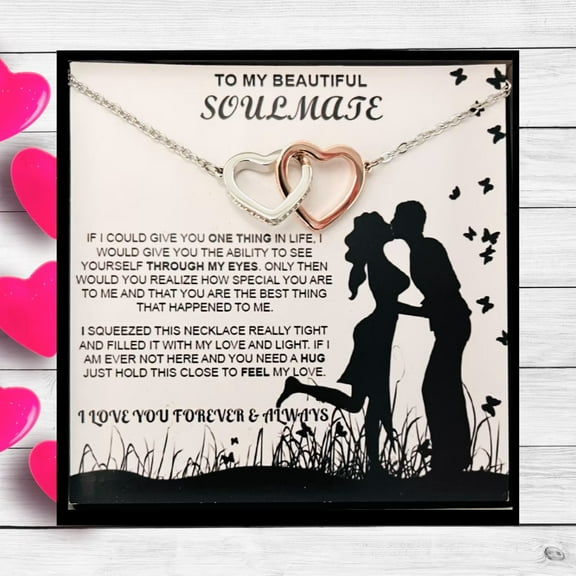 To My Soulmate Necklace Gift for Wife/ Fiancee / Girlfriend Gift for Her