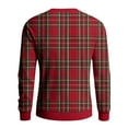 thumbnail image 6 of CCRFTGI Mens Sweaters 2025 Fashion Casual Ribbed Plaid Striped Pullover Lightweight Long Sleeve Crewneck Sweater Pullover Cable Knitted Pullover Top Wine S, 6 of 6