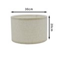 thumbnail image 1 of E27 Drum Lamp Shade for Ceiling & Table Lamps, Fabric, Self-Assembly, 40cm, 1 of 9