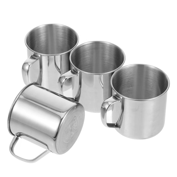 Worgeous  4 Pcs Coffee Mugs Tumbler Cup Stainless Steel Water Student