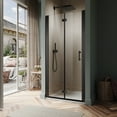 thumbnail image 4 of Sunny Shower Matte Black Bifold Pivot Swing Frameless Shower Door 32 in.W x 72 in.H, 4 of 10
