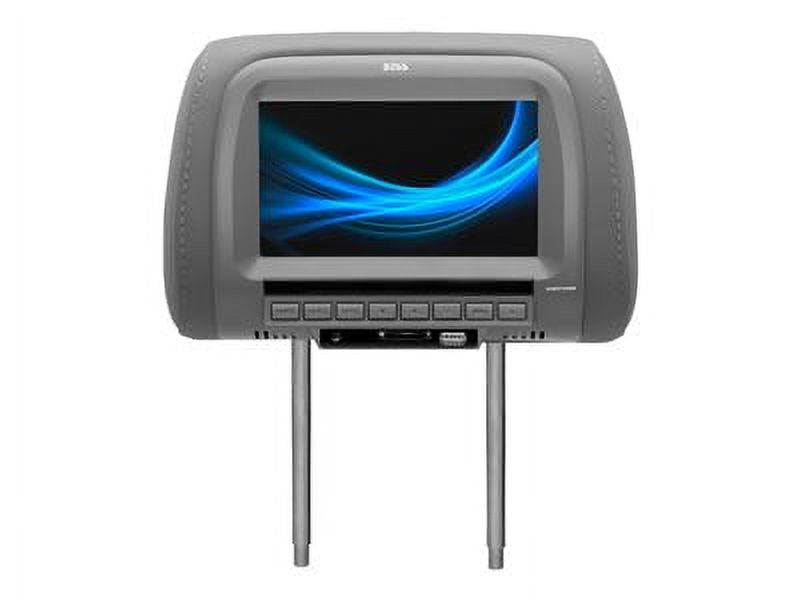 Boss HIR7UGR 7" TFT LCD Car Headrest TV Video Monitor w/USB/SD+Remote - Gray - image 4 of 7