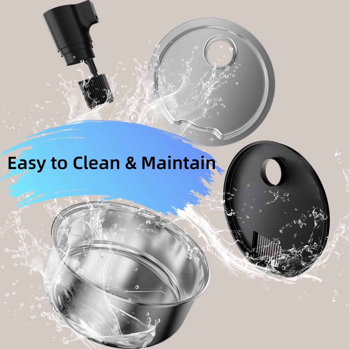 Pawdippity 8L Stainless Steel Pet Water Fountain with 3 Filters for Cats & Dogs, Automatic Water Dispenser for Multi-Pet Homes, Quiet, Easy to Clean