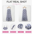 thumbnail image 5 of Vestido de verano para mujer Dokotoo, cuello en U, tirantes finos, azul, 5 of 5