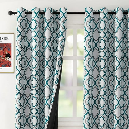 Teal Blackout Curtains 84 Inch Length, Teal Grommet Blackout Curtains