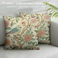 thumbnail image 3 of FUMJ Vintage Bird Floral Pillow Covers Pink Green Yellow Flower Leaves Decorative Throw Pillows For Couch Chinoiserie Pillow Cases Farmhouse Home Decor For Sofa Bed Porch Outdoor, 3 of 5