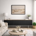 thumbnail image 5 of Framed Canvas Print Abstract Landscape Wall Art Neutral Modern Decorative for Living Room Bedroom - 24"x36" BLACK, 5 of 8