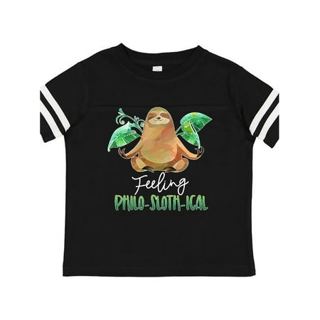 

Inktastic Feeling Philo-Sloth-ical Funny Sloth with Plants Gift Toddler Boy or Toddler Girl T-Shirt