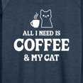thumbnail image 3 of Instant Message - All I Need Coffee Cat - Women's Lightweight French Terry Long Sleeve Shirt, 3 of 6