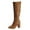 Khaki-C, variant on 2025 Shoes Boots Tapered Women's Boots for Women Calf High Booties for Women Heel Knee High Riding Boots for Women Boots High Heel Boots Women Knee High Flat Retro Women's Boots