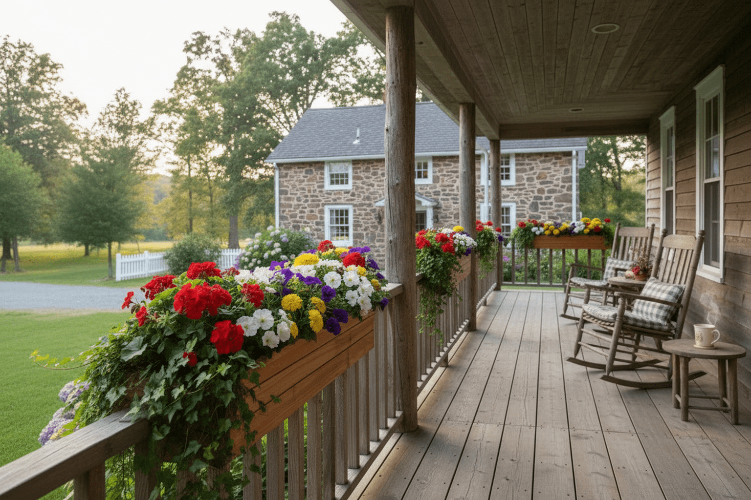 Cedar Clip-On Hanging Planter  Wooden Window Box for Deck & Fence Rails (18"x6.5"x5.5")