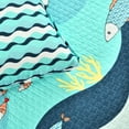 thumbnail image 4 of Lush Decor Sea Life Cotton Reversible Quilt, Twin, Blue, 2-Pc Set, 4 of 4