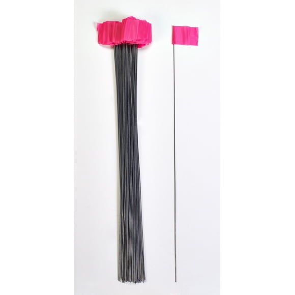 Mutual Industries 15901-175-21 Wire Marking Flags, 2.5"x 3.5"x 21", Glow Pink (Pack of 1000)