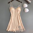 thumbnail image 2 of Lencería sexy para mujer Vestido de bata de encaje de seda Babydoll Camisón Camisón Ropa de dormir, 2 of 4