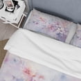 thumbnail image 4 of Designart "Purple Dreamy Flowers I" Abstract Botanicals Bedding Covert Set - Modern Purple Abstract Bed Set With 2 Shams, 4 of 6