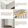 thumbnail image 6 of LEYAOYAO Modern Fluted Nightstand Large Bedside End Table with Drawer & Open Storage, Mid Century Wood Night Stand, White, 6 of 10