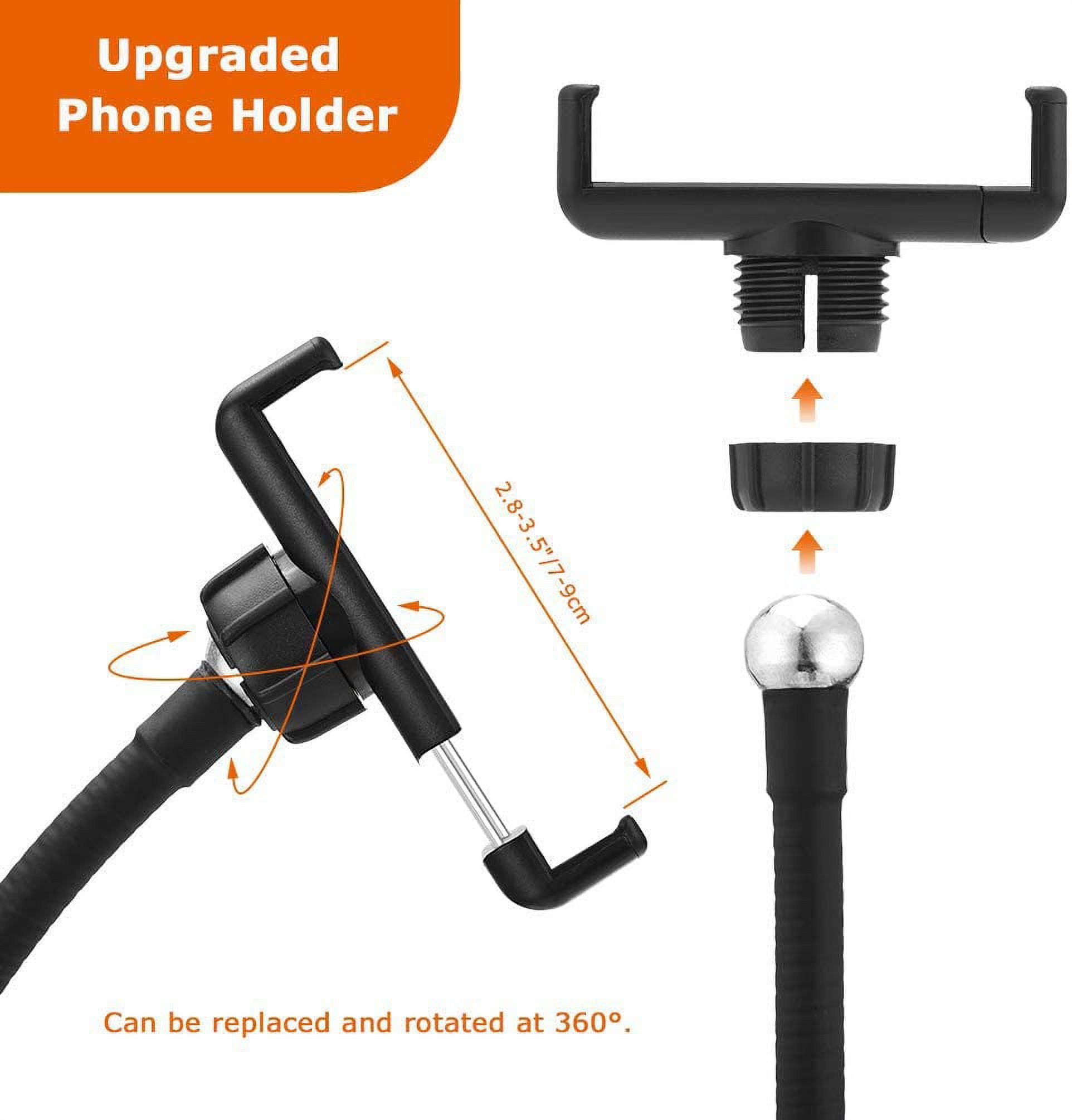 LEDGLE Selfie Ring Light for Live Stream Makeup and YouTube Video Upgraded Ring Light 360° Rotating with Cell Phone Holder Stand 3 Light Modes 10 Level Brightness