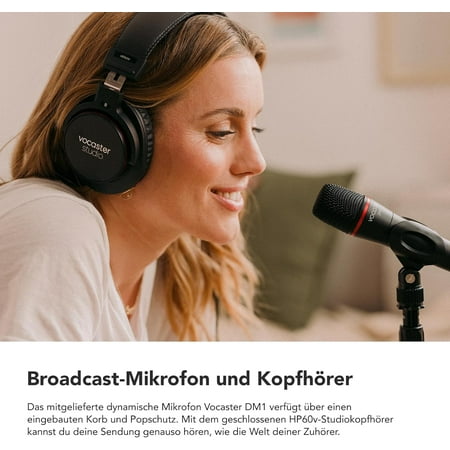 Focusrite - Vocaster One Studio is the essential broadcast quality podcast kit for solo creators - Black