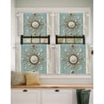 thumbnail image 2 of Sun Decoration Short Blackout Curtains 30 Inch Long Abstract Vintage Wood Texture Rod Pocket Kitchen Curtains, 2 Panels Thermal Insulated Room Darkening Drapes for Bedroom, 42"W x 30"L, 2 of 5